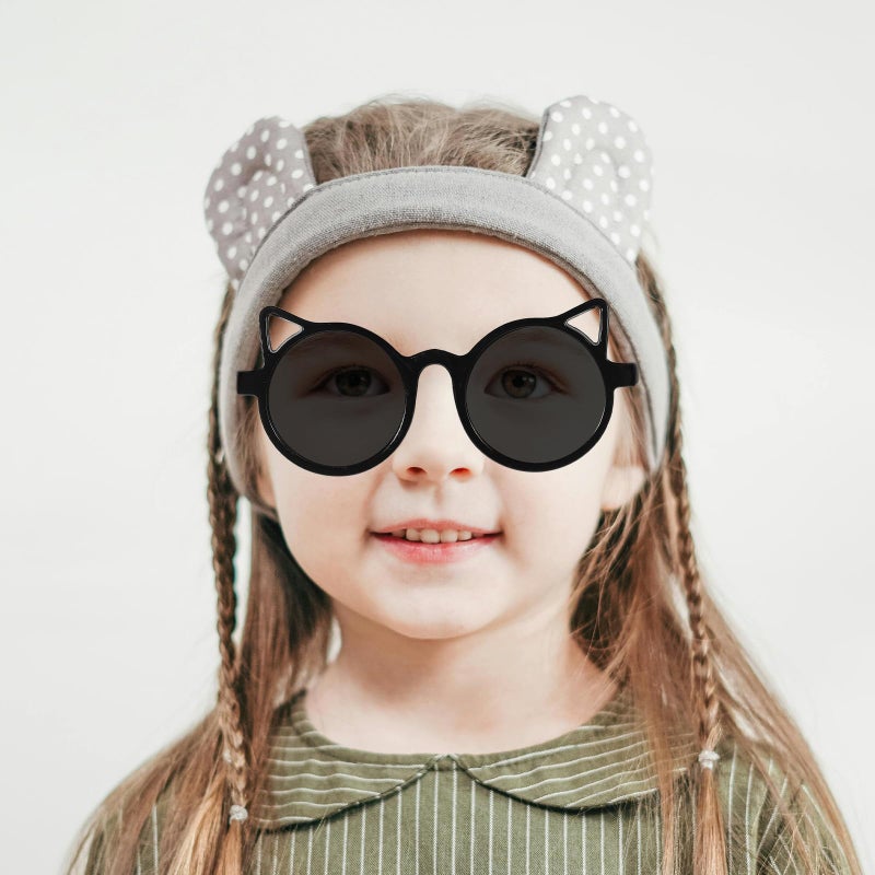 Black Frame Cat Ear Sunglasses UV Protection Fashion Eyewear for Boys Outdoor Summer Accessories - Image 5