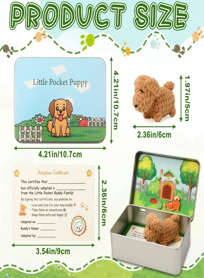 JULEASEL Little Pocket Puppy, Cute Dog in Tin Box, DIY Pet Pup Adoption, Travel Buddy, for Dog Lovers & Friends - Image 2