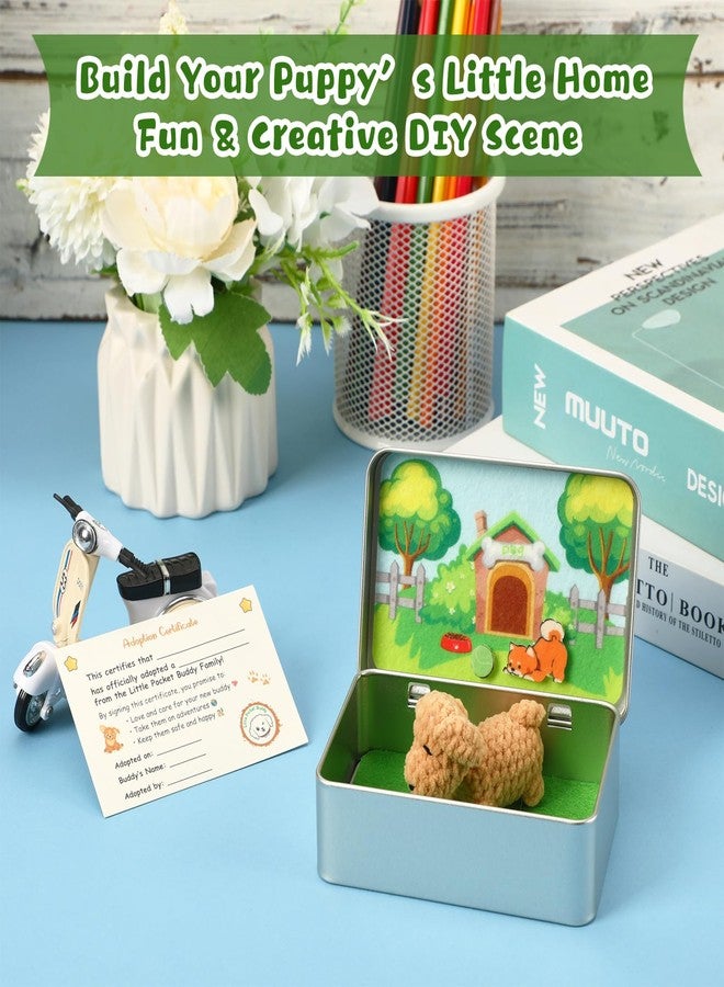 JULEASEL Little Pocket Puppy, Cute Dog in Tin Box, DIY Pet Pup Adoption, Travel Buddy, for Dog Lovers & Friends - Image 4