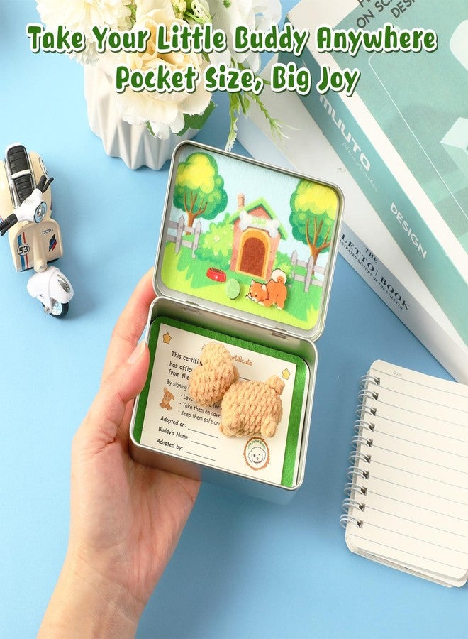 JULEASEL Little Pocket Puppy, Cute Dog in Tin Box, DIY Pet Pup Adoption, Travel Buddy, for Dog Lovers & Friends - Image 5
