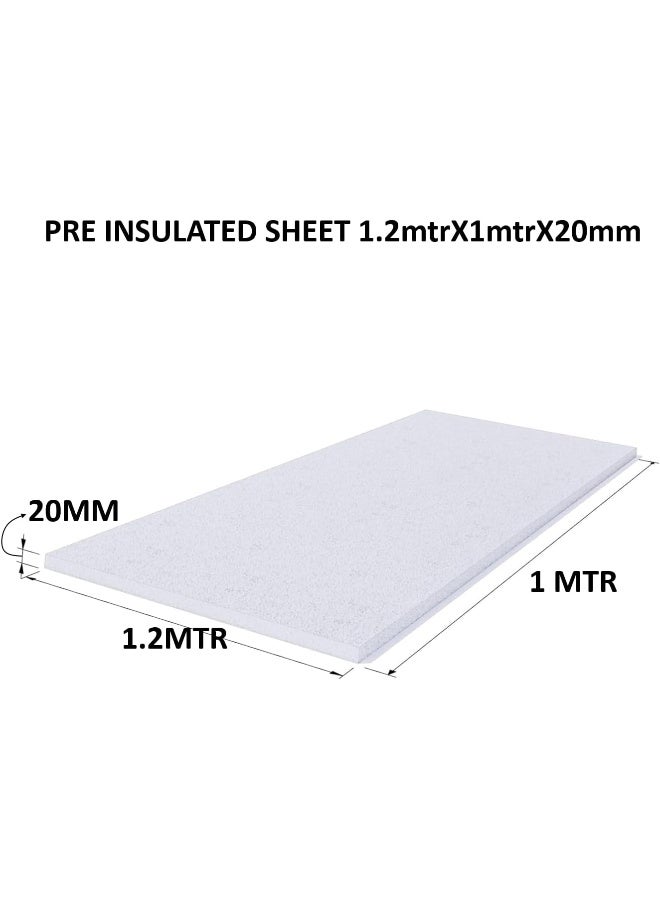 Biella Pre-Insulation Sheet Pu Polyurethane Board Premium Foam Insulation With Aluminum Foil For Outside Wall Cladding And Ducts Silver Colour 1 Mtr  - Image 2