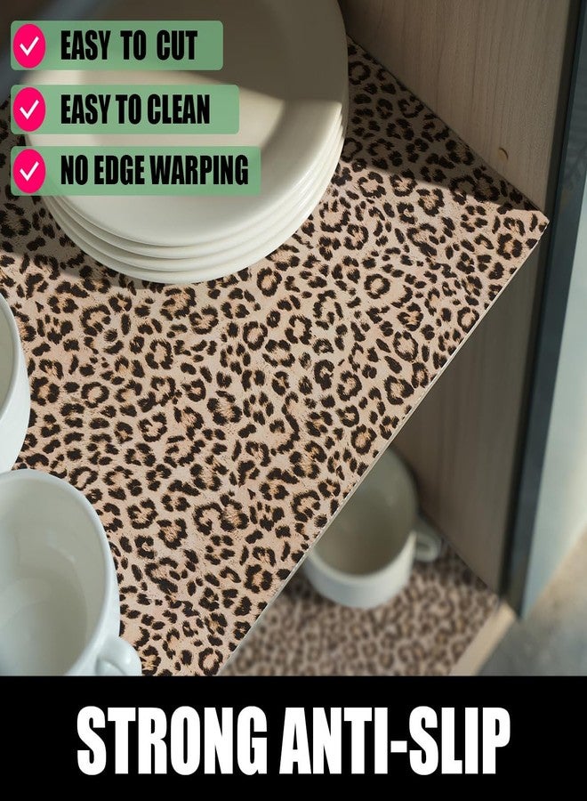 Amiitay Leopard Shelf Dresser Liner for Kitchen Darwer Cabinets Non-Adhesive, Waterproof Strong Non-Slip Shelf Cabinet Drawer Liners for Dresser Table Cupboard Liners,Easy to Clean,12IN x 10FT - Image 2