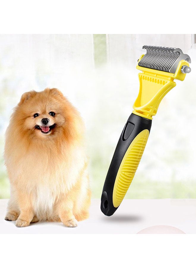NIBEMINENT Grooming Comb Brush For Pets Yellow/Black - Image 2