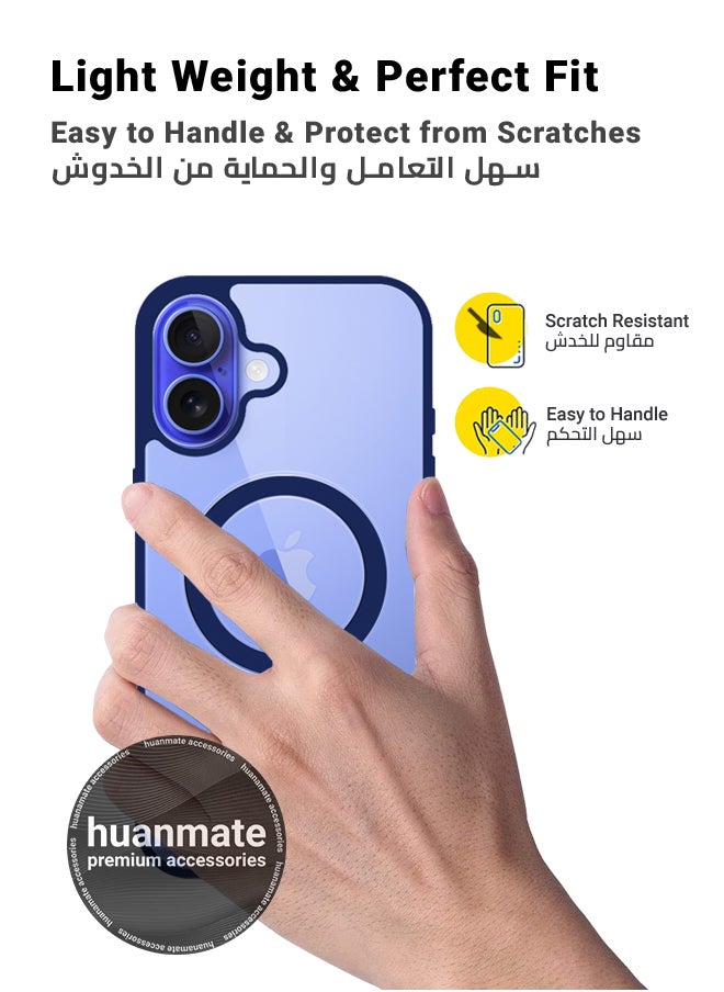 huanmate - 2 in 1 Apple iPhone 16 Plus Magsafe Protection Pack - Ultra Clear Shockproof Case & Edge-to-Edge Screen Protector, 360 Degree Protection, Back Cover & Screen Protector for Apple iPhone 16 Plus - Image 1