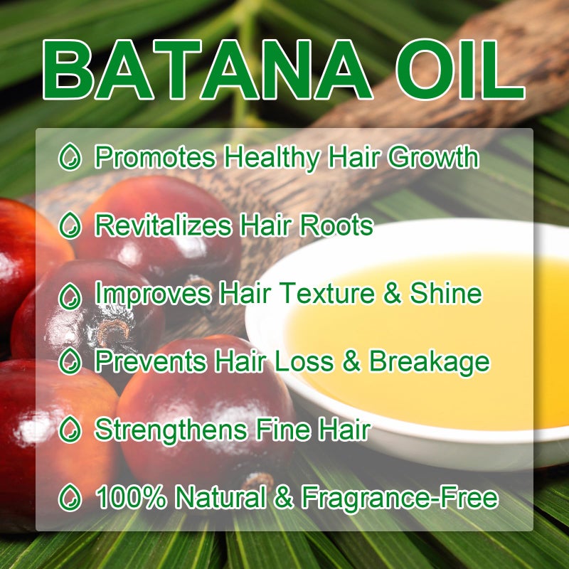VXHDAG Batana Oil - Pure & Natural Hair Growth Oil from Honduras, Eliminates Split Ends, Enhances Radiance for All Hair & Skin Types, 4.04 fl oz (pack of 2) - Image 2