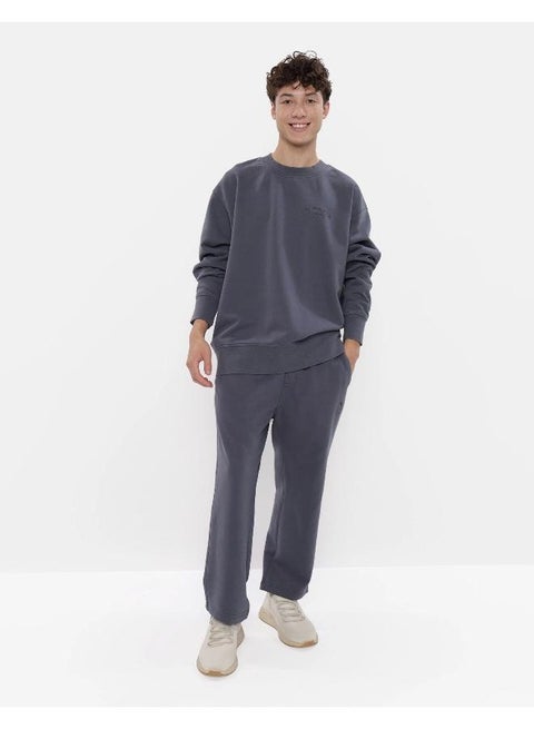 بلوزة فضفاضة بياقة مستديرة