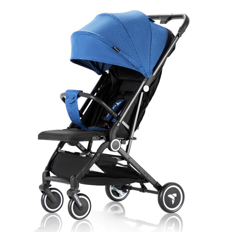 TEKNUM Travel Cabin Stroller with Coffee Cup Holder - Blue - Image 5