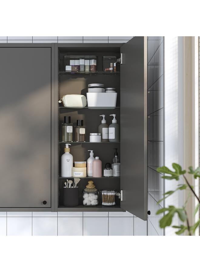 إيروريكس خزانة حائط مع باب، رمادي غامق، 40x15x95 سم - Image 4