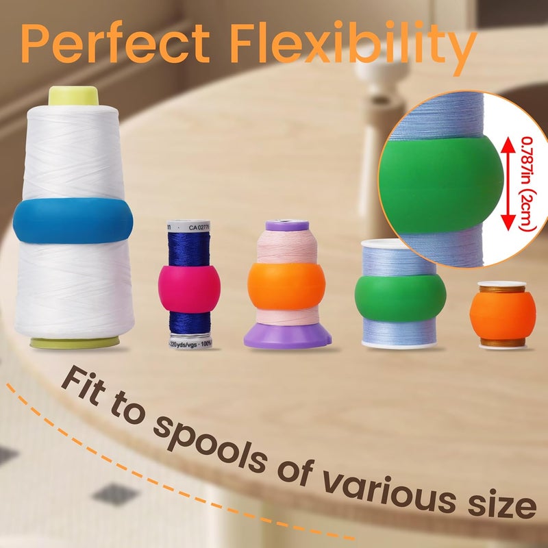 New Brothread 100pcs Thread Spool Savers/Spool Huggers - Prevent Tails from Unwinding - No Loose Ends for Sewing and Embroidery Machine Thread Spools - Image 2