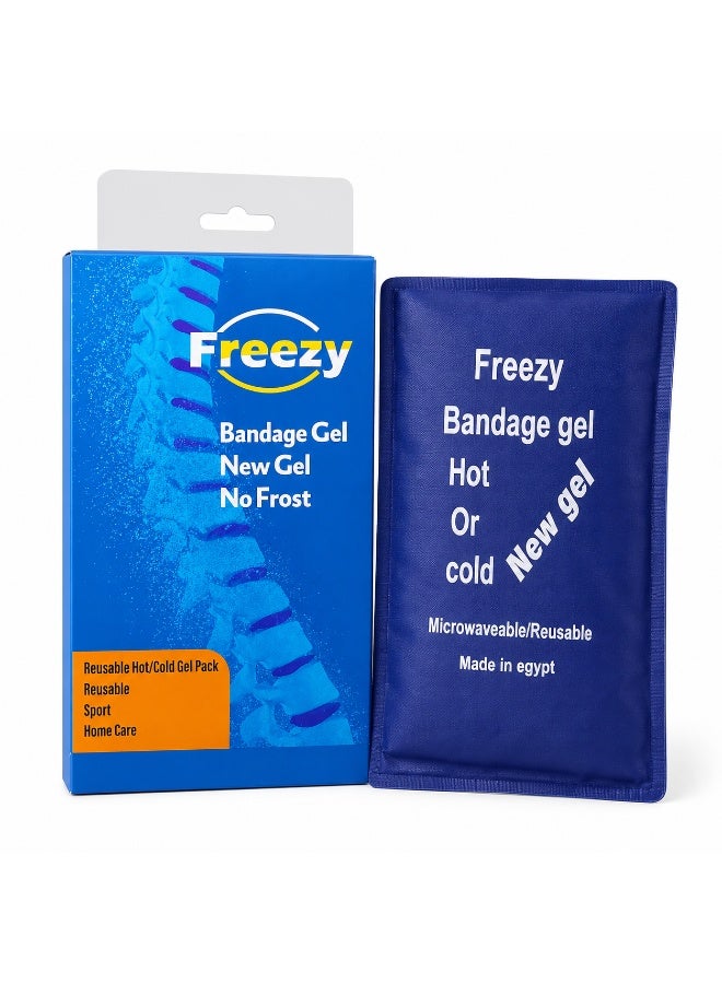 Freezy Reusable Hot and Cold Gel Pack - Microwaveable & Freezable Bandage Gel Compress for Muscle Pain Relief, Sports Injuries, and Swelling - Made in Egypt - Image 1