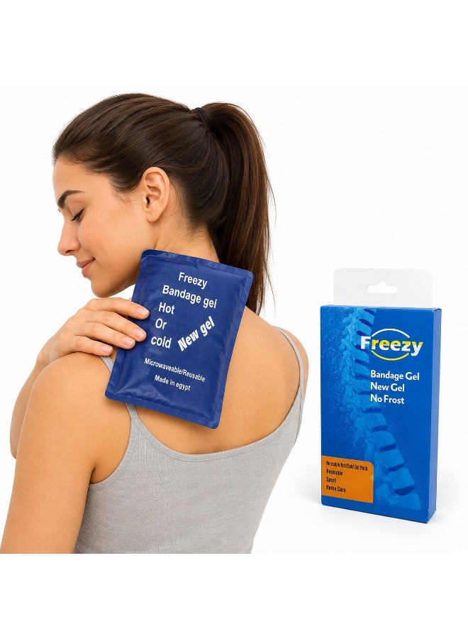Freezy Reusable Hot and Cold Gel Pack - Microwaveable & Freezable Bandage Gel Compress for Muscle Pain Relief, Sports Injuries, and Swelling - Made in Egypt - Image 4