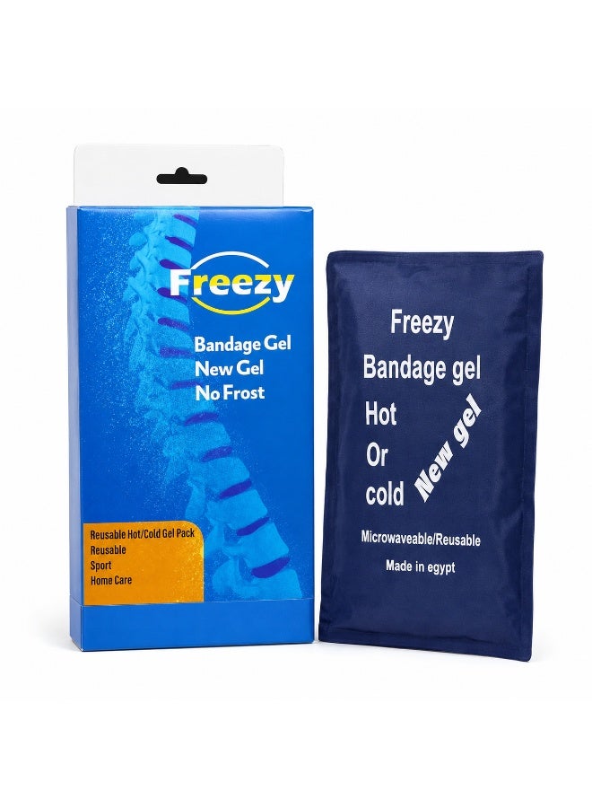 Freezy Reusable Hot and Cold Gel Pack - Microwaveable & Freezable Bandage Gel Compress for Muscle Pain Relief, Sports Injuries, and Swelling - Made in Egypt - Image 5