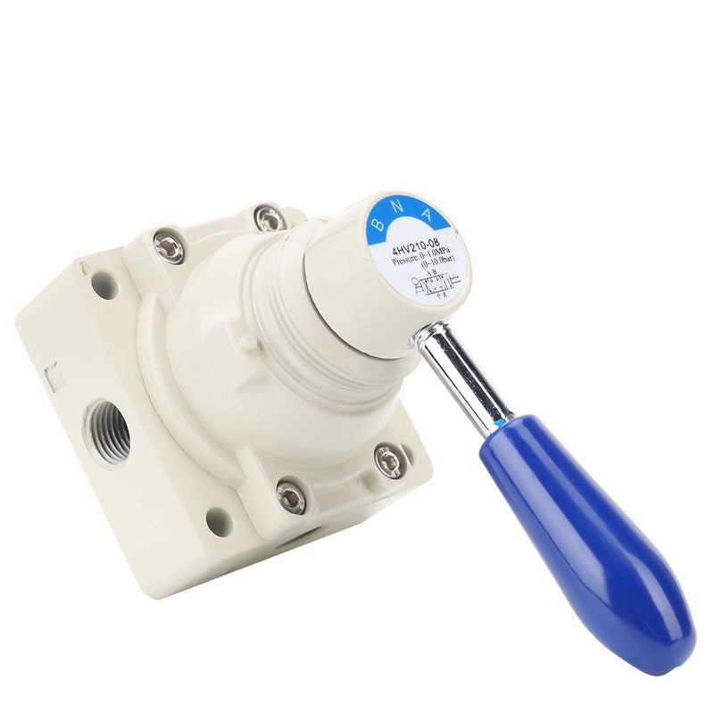 4HV210-08 Air Valve, 4 Way 2 Positions Hand Lever Pneumatic Valve, Aluminum Alloy Manual Direct Action Valve with PT 1/4in Port for Industrial Air Systems - Image 5
