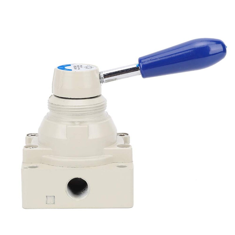 4HV210-08 Air Valve, 4 Way 2 Positions Hand Lever Pneumatic Valve, Aluminum Alloy Manual Direct Action Valve with PT 1/4in Port for Industrial Air Systems - Image 1