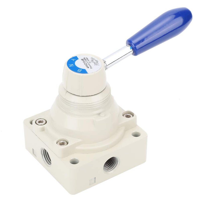 4HV210-08 Air Valve, 4 Way 2 Positions Hand Lever Pneumatic Valve, Aluminum Alloy Manual Direct Action Valve with PT 1/4in Port for Industrial Air Systems - Image 4