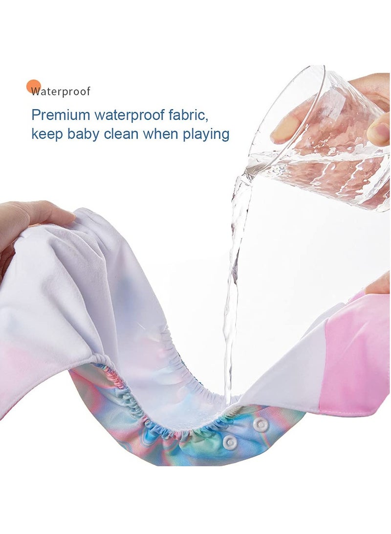 Cloth Diaper, 4PCS Baby Cloth Diaper Washable Reusable Stretchable Cloth Pocket Diapers with Strong Absorption for Baby Toddler Girls Boys - Image 4