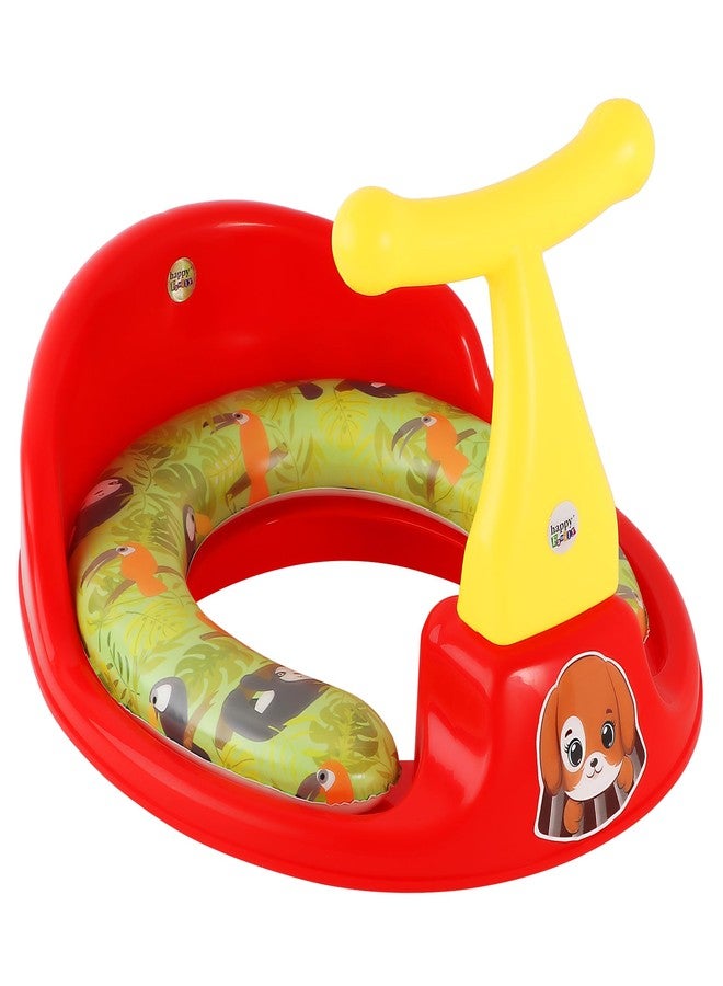 Zerya 1234 Soft Kids Toilet Trainer Baby Potty Seat With Handle And Back Support Toilet Seat For Girls & Boys (Red) - Image 1