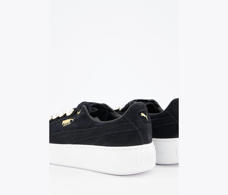 PUMA Women Suede Platform Bling Shoes, Black - Image 2