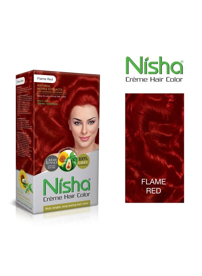 Nisha Creme Hair Color Combo Pack, Burgundy And Flame Red, Permanent Hair Colour For Women And Men - Image 3
