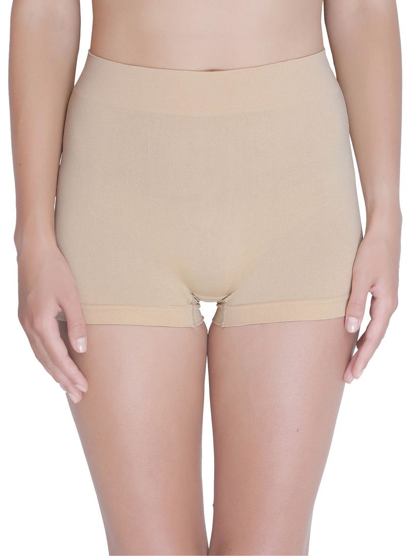 جلامروت سروال نسائي قصير بدون خياطة بدون خياطة لون بيج - Image 1