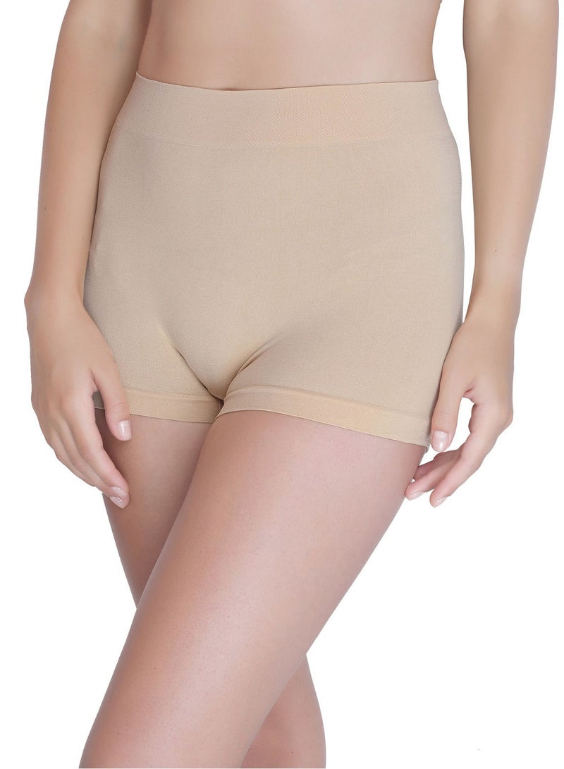 جلامروت سروال نسائي قصير بدون خياطة بدون خياطة لون بيج - Image 2