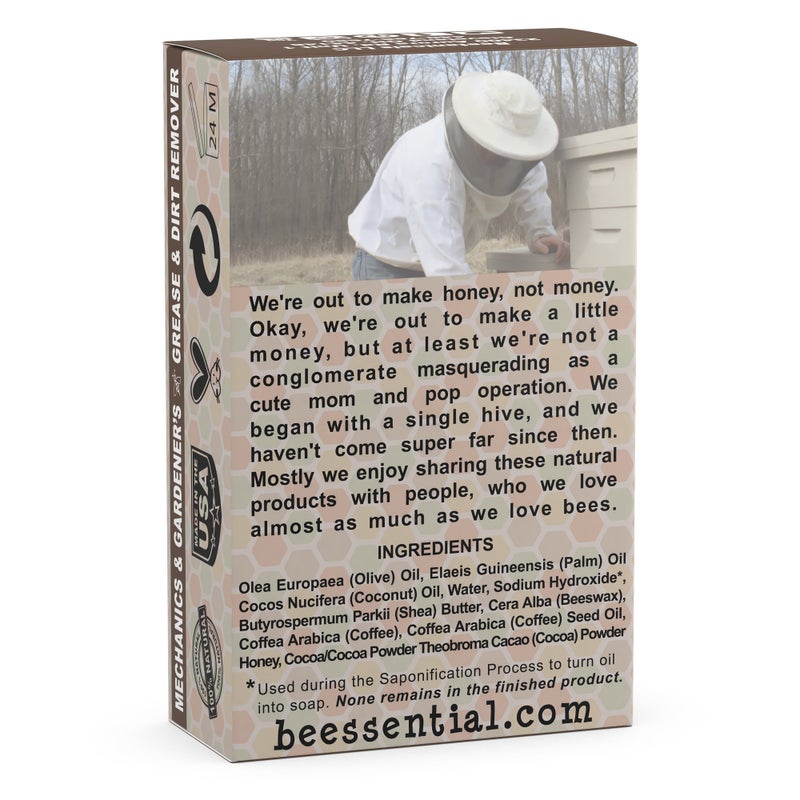 Beessential All Natural Mechanic & Gardner Small Batch Bar Soap – Great for Men, Women, and Teens– Paraben Free – Made in the USA – 5 Oz. - Image 2