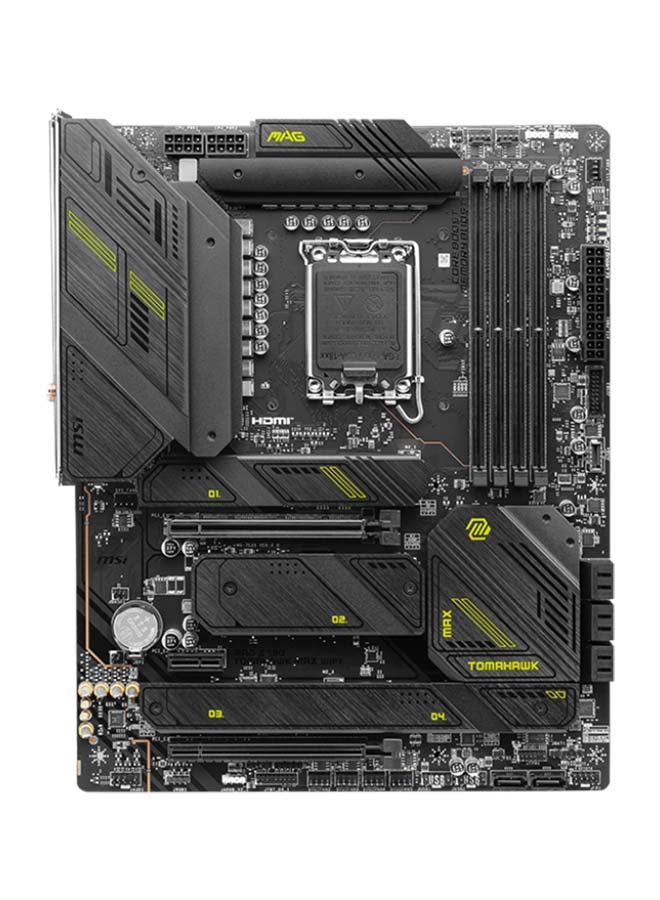 MSI MAG Z790 TOMAHAWK MAX WIFI ATX Motherboard, LGA1700 Socket, Intel Z790 Chipset, 4x DDR5 Slots, 192GB Max Memory, Wi-Fi 7 / BT 5.4, 2x PCIe x16, HDMI / DP, USB-A 3.2 / USB-C 3.2 | 911-7E25-010 Black - Image 2