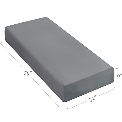 Moonsea Cot Sheets 31" x 75"(Sheet Only), Cot Fitted Sheet Ultra Soft and Breathable Snug Fit for Narrow Twin Mattress/RVs Bunk/Guest Beds/Army Cots/Trifold Mattress/Travel Size Mattress Grey - Image 3