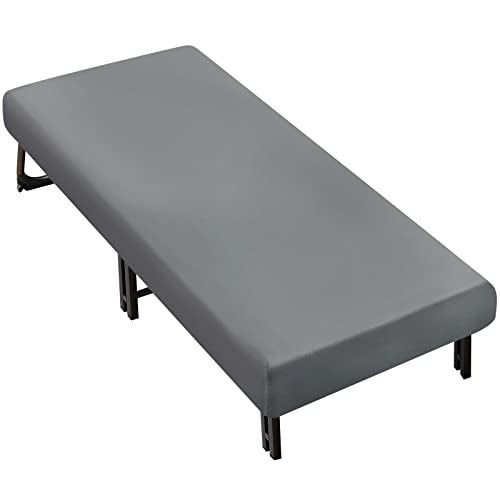 Moonsea Cot Sheets 31" x 75"(Sheet Only), Cot Fitted Sheet Ultra Soft and Breathable Snug Fit for Narrow Twin Mattress/RVs Bunk/Guest Beds/Army Cots/Trifold Mattress/Travel Size Mattress Grey - Image 1