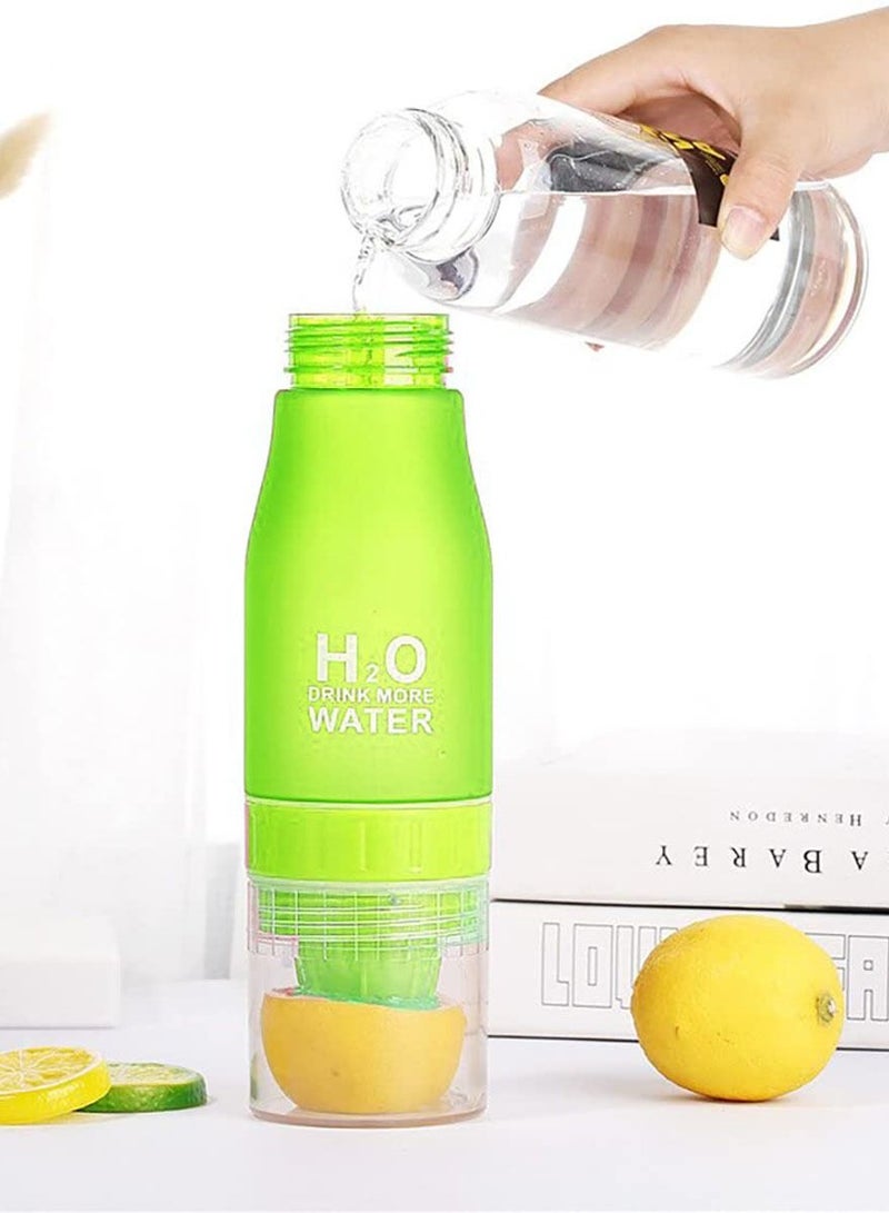Generic Water Bottle For Healthy and Stylish Lifestyle, Gym Water Bottle, Yoga Workout Water Bottle, Perfect For Detox Water, Healthy Drinks, Fitness, Travel, 650 ml Fruit Infuser Bottle With Carrying Strap  - Image 3