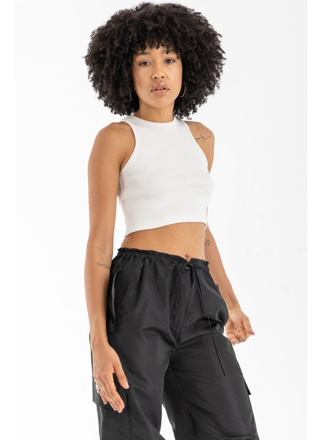 Dresscode Basic Cropped White Top - Image 1