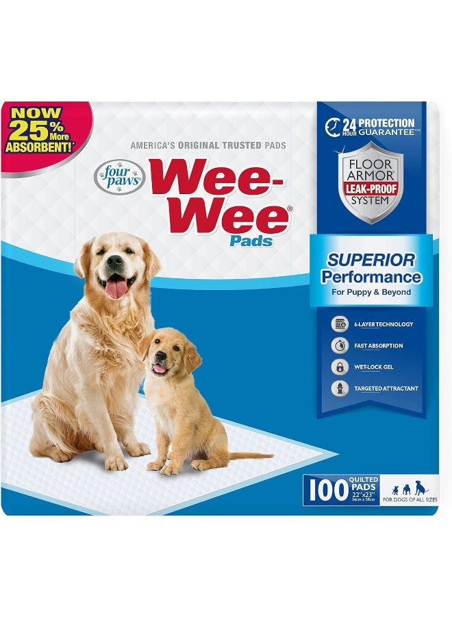 Four Paws Wee-Wee Dog Training Pads, 100-Pack Box - Image 1