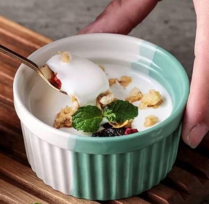 Generic Porcelain Ramekins Set, 8.5 cm, 6 Pieces, Assorted Colours .flo
