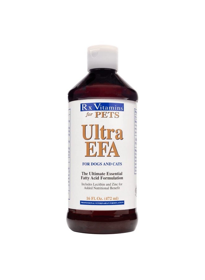 Rx Vitamins Rx Vitamins for Pets Ultra EFA for Dogs & Cats - Veterinary Essential Fatty Acid Formula - Help Joint Pain & Stiffness - 16 fl. oz.  - Image 1