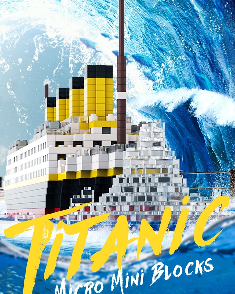 dOvOb Micro Mini Blocks Titanic Model Building Set with 2 Figure, 1872 Piece Mini Bricks Toy, Gift for Adults and Kids - Image 3