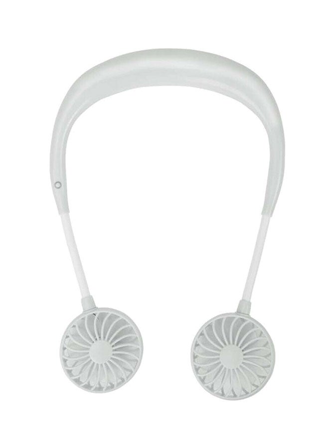 فريت مروحة USB صغيرة محمولة بطوق للرقبة ZJX0194 أبيض - Image 1