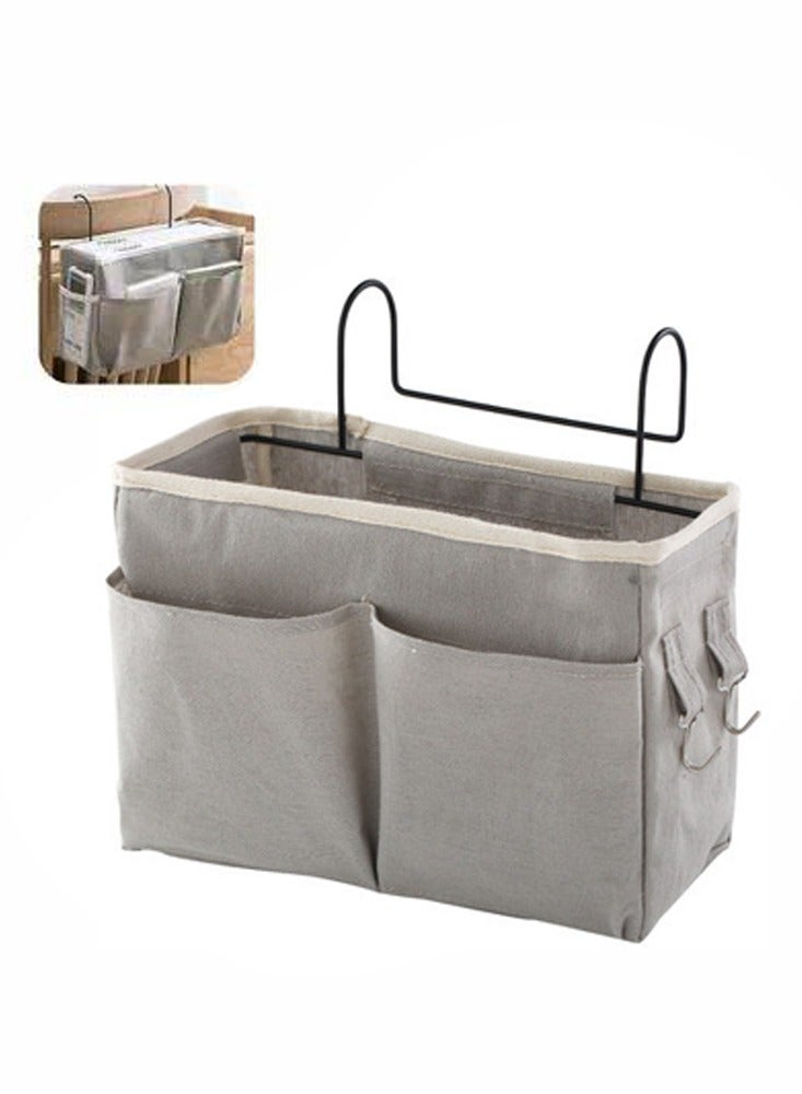 YQbest Bedside Storage Bag, Bed Pockets Baskets, Hanging Organiser, Dormitory Organiser Caddy Desktop Rack for Home Office School Dorm Room Bunk  - Image 1