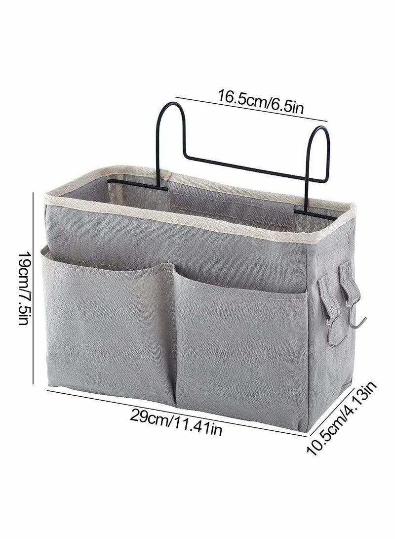 YQbest Bedside Storage Bag, Bed Pockets Baskets, Hanging Organiser, Dormitory Organiser Caddy Desktop Rack for Home Office School Dorm Room Bunk  - Image 5