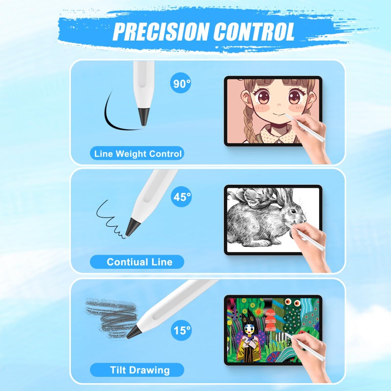 REEYEAR Upgraded Pencil Tips fits for Apple 2nd 1st Gen iPad Pro Pencil,0.78mm No Wear Out Fine Point Precise Control Apple Pen Tip,Longer Tips High Strength Material,Black - Image 4