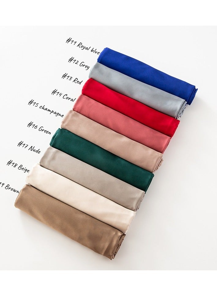 New Simulation Silk Slippery Long Scarf for Muslim Women's Shawl, Headband Cover, Headscarf - Image 3