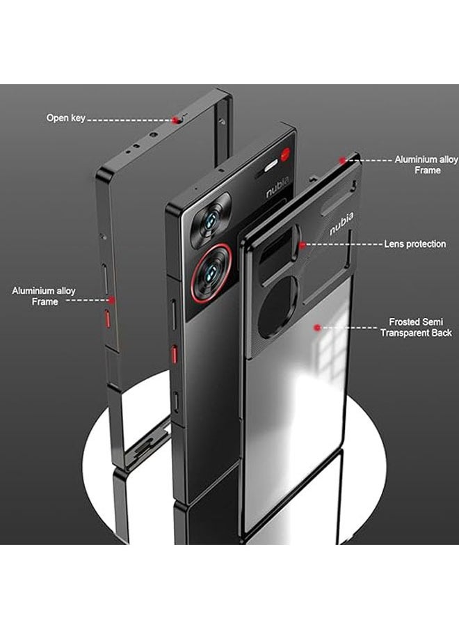 General The phone case is compatible with Nubia Z60 Ultra 5G with screen protector, metal frame + PC matte surface, back cover with shockproof camera protection  - Image 2