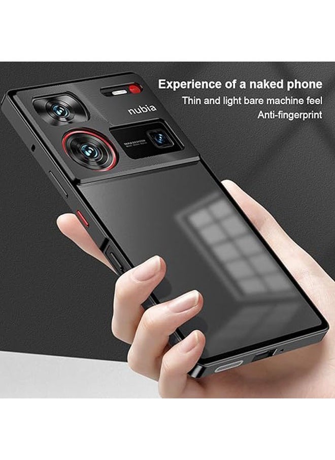 The phone case is compatible with Nubia Z60 Ultra 5G with screen protector, metal frame + PC matte surface, back cover with shockproof camera protection