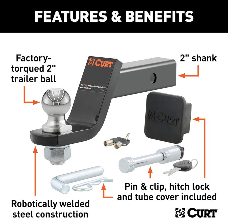 CURT 45554 Trailer Hitch Mount with Lock - Image 3