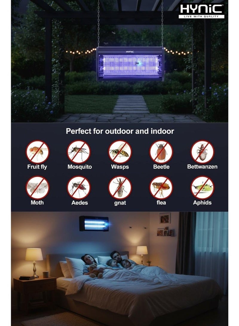 Hynic 30W Electric Bug Zapper - Indoor & Outdoor Waterproof Fly Killer - 360° UV Light Mosquito Gnat Trap - Chemical-Free Pest Control for Home, Patio, and Garden - Image 4