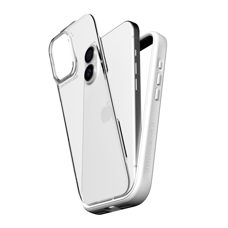 RhinoShield Phone Case Compatible with iPhone 17 Mod NX Modular Protective Bumper Case with Backplate Shockproof with Military Grade Drop Protection White - Image 2