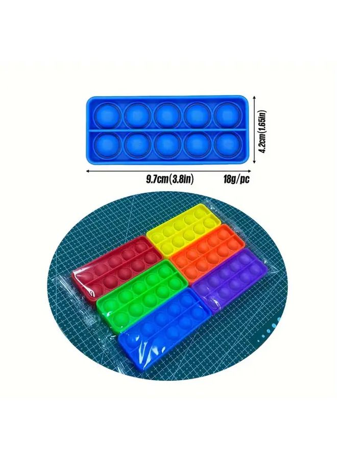 6pcs Ten Frame Math Games Numbers Counting Learning Toys Sensory Push Bubble Fidget Classroom Supplies - Image 3