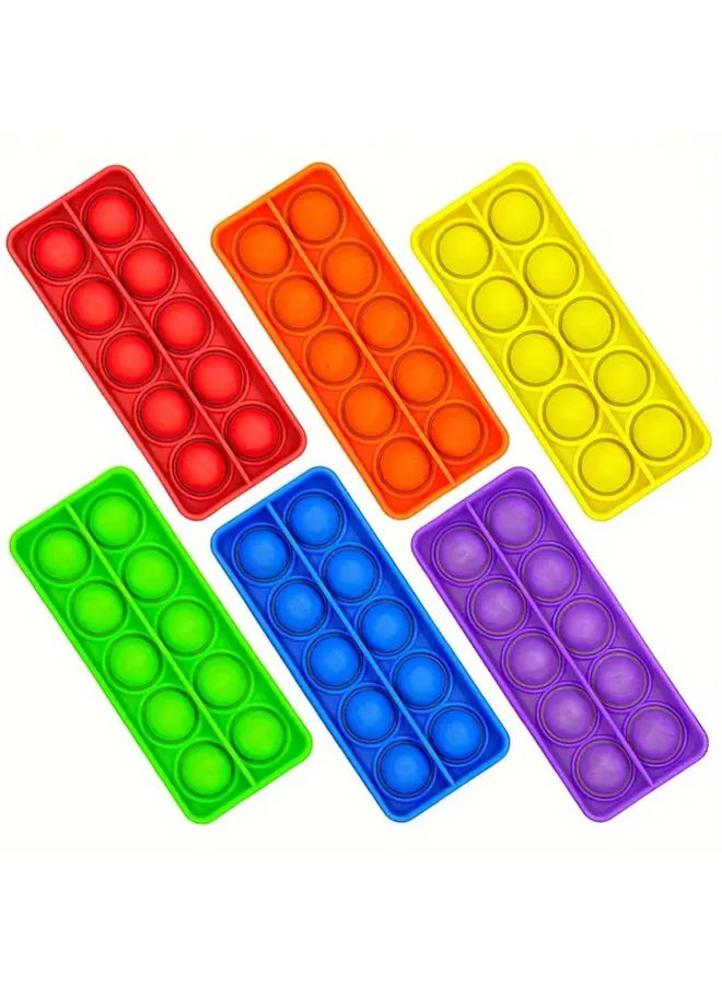 6pcs Ten Frame Math Games Numbers Counting Learning Toys Sensory Push Bubble Fidget Classroom Supplies - Image 2