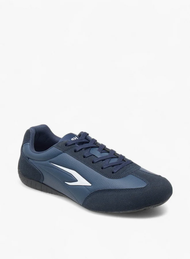داش Men's Logo Detail Sneakers with Lace-Up Closure