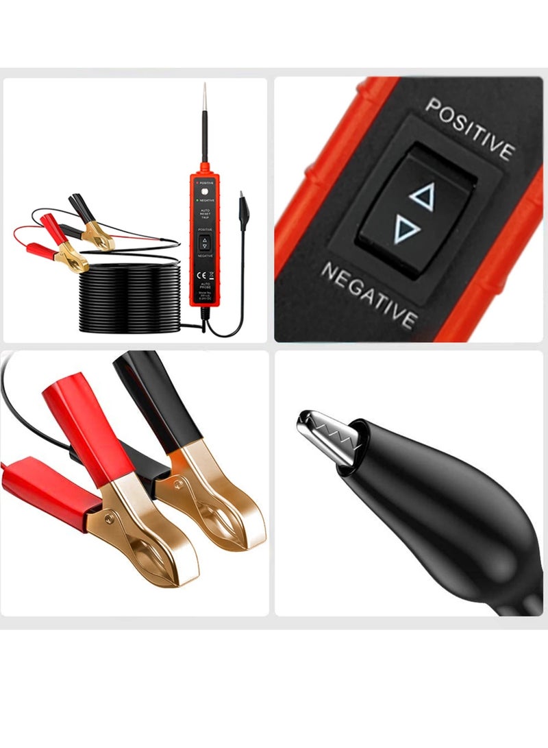 Automotive Circuit Tester Test Light Automotive with 4M Test Lead 6V 12V 24V DC Led Light Tester Fuse Tester Circuit Tester Auto 12V Electrical System Tools for Car Truck Marine Motorcycle SUV Boat - Image 5