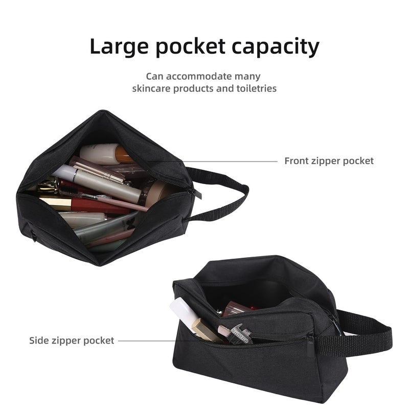 Icramsy Travel Toiletry Bag Toiletry Bag For Women Men Hanging Toiletry Bag Cosmetic Bag Travel Accessories For Women Men (Black) - Image 4